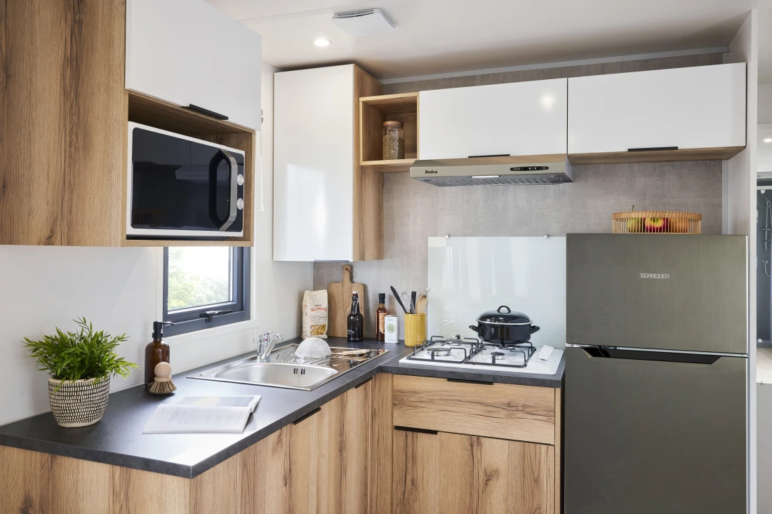 Hotte silver & r&eacute;frig&eacute;rateur silver