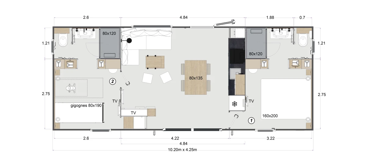Implantation mobilhome