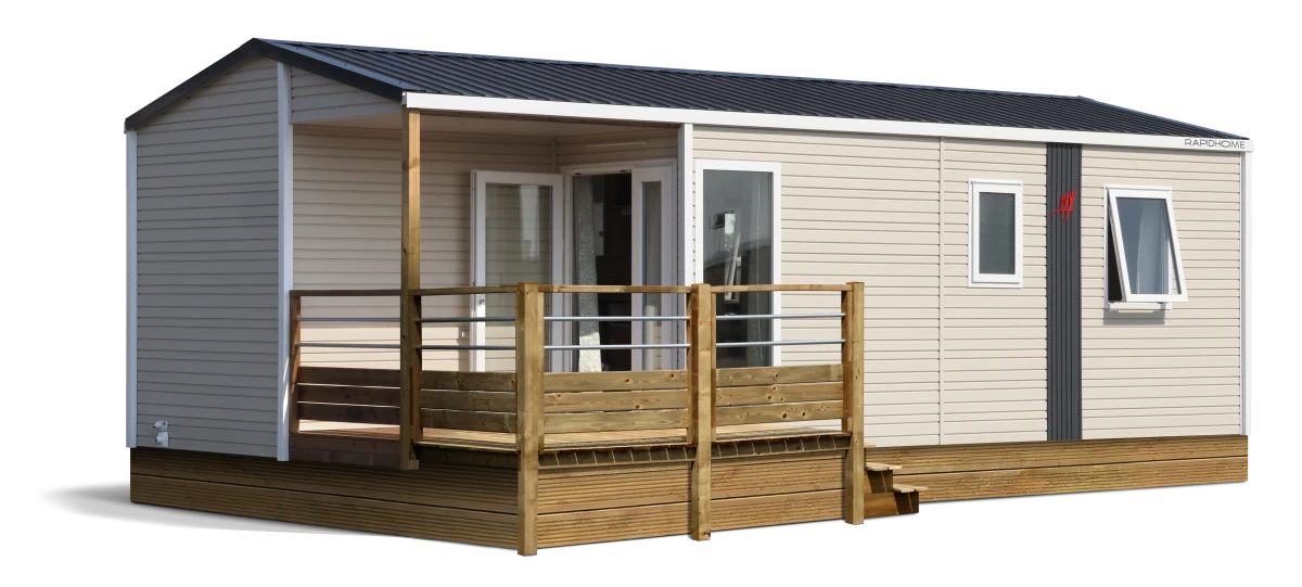 Mobil-home avec terrasse intégrée